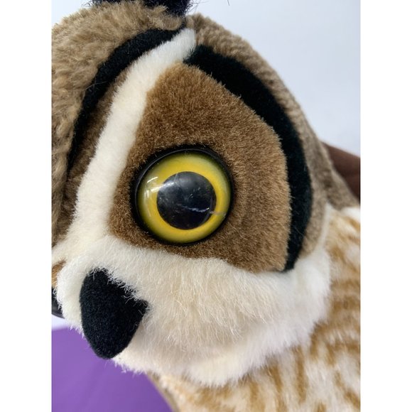 2007 KNM International Toys Horned Owl Scratched Plastic Eyes, 12 Inch - Picture 4 of 13